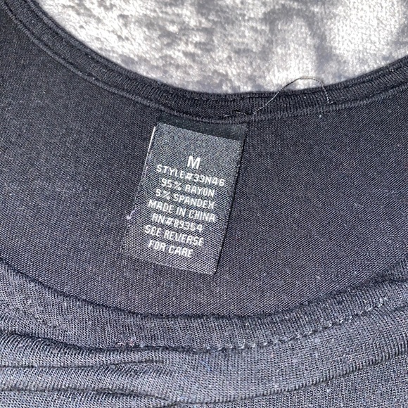 Women black casual shirt short sleeve/size M - Picture 5 of 5